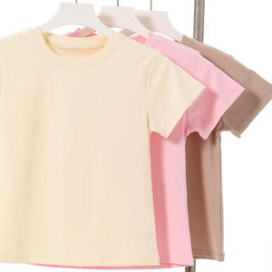 T-shirts ajustés en coton épais pour femme, t-shirts personnalisés extensibles et slim, hauts à manches courtes Y2K pour femme - Product Image 1