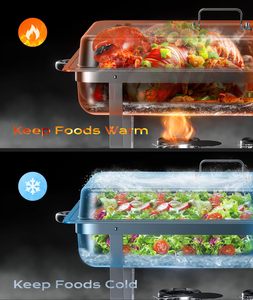 Plats chauffants <span class=keywords><strong>pour</strong></span> buffet Bord roulé <span class=keywords><strong>Protection</strong></span> des doigts Buffets et chauffants <span class=keywords><strong>pour</strong></span> toute fête, mariage, anniversaire et hôtel - Product Image 3