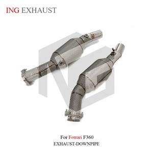 ING High Performance Exhaust System Catalyzed Downpipe for Ferrari F360 2000-2006 3.6L V8 With Catalytic Auto Performance <strong>Parts</strong> - Product Image 2
