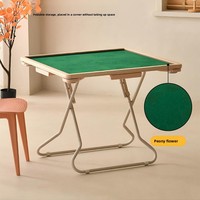 Table de Mahjong Pliante en Acier de Luxe HIMORE, Multifonctionnelle, Légère, Portable, Étanche, pour Usage Domestique ou en Dortoir, Poker/Casino