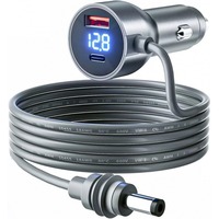 Câble Starlink Mini 3 en 1, chargeur de voiture, câble d'alimentation CC, adaptateur allume-cigare 12V-24V, affichage numérique, USB C/USB A haute vitesse