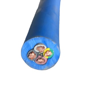 Câble de pompe submersible en caoutchouc rond bleu 4 conducteurs 4C 2,5 mm 4 mm 10 mm 16 mm 25 mm pour puits profond - Product Image 1