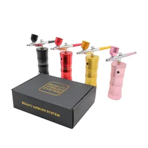 Hot Sell Oxygen Injector Mini Air Compressor <b>Kit</b> Gas Brush Paint Airbrush Nail Art Tattoo Craft <b>Cake</b> Nano Mist Sprayer - Product Image 6