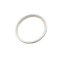 Bague de chapitre pour montre SKX007, couleur blanc mat avec marqueur
