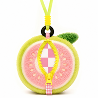 Sac de courses pliable personnalisé avec peluches réutilisables et porte-clés en peluche fruit de goyave