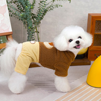 Kawaii Pet Wool Kapuzen weste Herbst Winter Dick Teddy Hund Plüsch Knopf Mantel Kleine Größe Warme Bewertung für Kostüm gebrauch