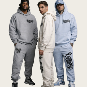 Conjunto Deportivo Personalizado de Felpa Gruesa de 400 g/m², Sudadera con Capucha Holgada de Invierno, Traje Deportivo Unisex Extra Grande, Chándal de Algodón para Hombre - Product Image 2