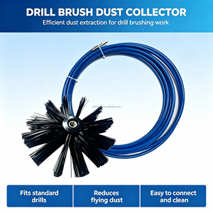 Brosse de nettoyage rotative industrielle à entraînement hexagonal, poils en nylon, pour tuyaux de drainage, conduites, cheminées, taille personnalisée, certifiée ISO RoHS, OEM - Product Image 1