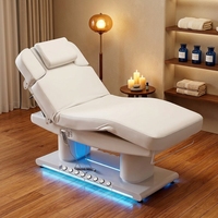 Table de massage électrique professionnelle de luxe moderne pour spa et salon, avec contrôle à un bouton, idéale pour esthéticiennes, soins du visage et extensions de cils