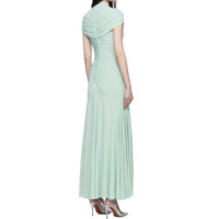 Robe de soirée d'été élégante de luxe à taille plissée, style frais et raffiné, robe longue de club OEM