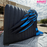 Tente tunnel gonflable géante personnalisée en forme d'aigle de 4,8 m, arche d'entrée mascotte pour événements sportifs en plein air