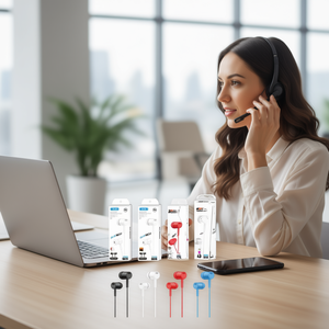 Auriculares con micrófono al por mayor, auriculares internos con micrófono para llamadas telefónicas y escucha de música - Product Image 1
