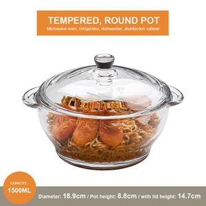 En gros Transparent Résistant À La Chaleur Accepter Four À Micro-ondes Pot En Verre Soupe Salade Nouilles Bol De Chauffage Spécifique Bol - Product Image 6