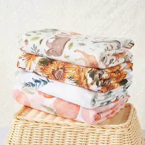New Design Super Soft Cotton Bamboo Swaddle Blankets Muslin Wrap Baby Swaddle Blankets