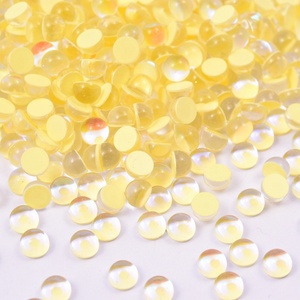 Strass en cristal Oleeya, 1440 pièces, petit paquet, perles demi-rondes, strass sirène en verre, strass non thermocollants pour nail art - Product Image 4