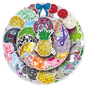 50 Uds. Factory Outlet troquelado Tide Play dibujos animados vinilo PVC pegatina impresión fresca Bola de discoteca pegatinas - Product Image 1