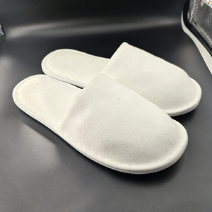 Fournitures hôtelières haut de gamme, pantoufles jetables en coton écologiques, recyclables, portables, bon marché, douces, confortables, spécifiques à la chambre - Product Image 2