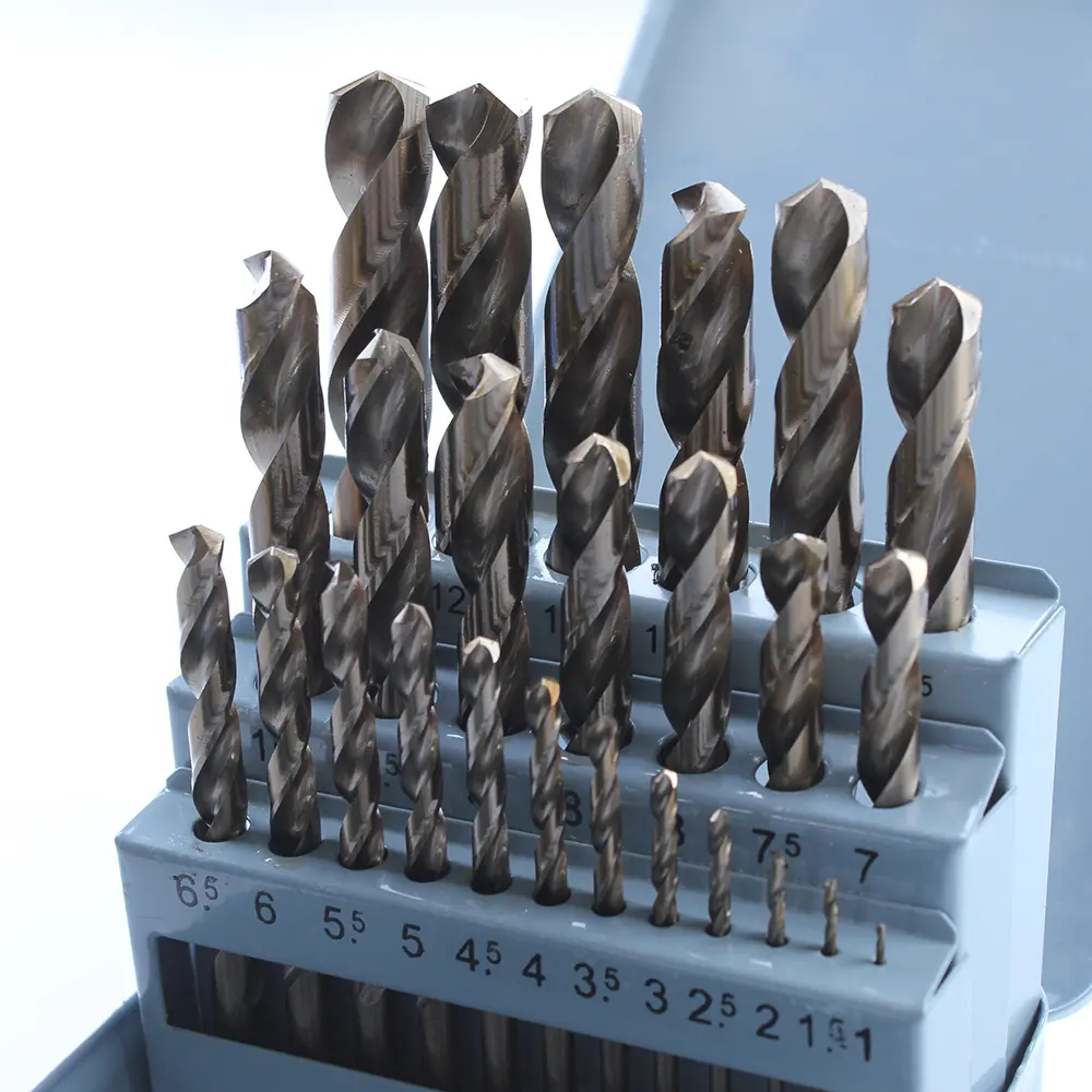 Din 338 German HSS M35 Twist Drill Bits Drill Bits Set 25 Kit Solid Carbide drill bits for nails