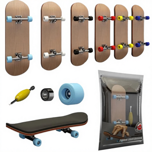 <span class=keywords><strong>HENGGE</strong></span> Mini Holz-Fingerboard Kinderspielzeug Professioneller Legierungsständer Skateboard Finger-Skateboard Geeignet für 8-13 Jahre Alte - Product Image 4