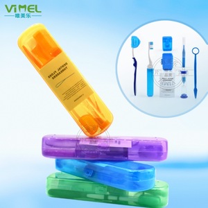 Kit de soins bucco-dentaires orthodontiques Wemeile, 8 pièces avec brosse à cire, fil dentaire, miroir pour adultes, nettoyage des dents - Product Image 1