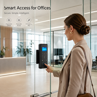 Serrure de porte intelligente sans perçage, biométrique, empreinte digitale, WiFi, application Tuya, serrure numérique électronique pour verre