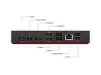 Station d'accueil USB-C universelle Lenovo ThinkPad 40AY0090 avec adaptateur secteur 90W