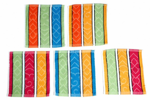 Toalla Facial Color Block, Suave y Absorbente, Jacquard, Toalla Pequeña a Rayas, Paño de Jacquard para Lavar la Cara, para Spa en Casa - Product Image 1