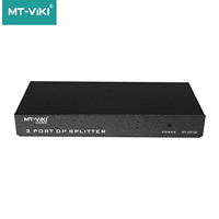 4K*2K 60Hz 10M 21.6Gbit/S Dc 5V Dp Splitter 1X2 1 Masuk 2 Keluar 2 Arah Mode Ekstensi Dengan Ekstraksi Audio