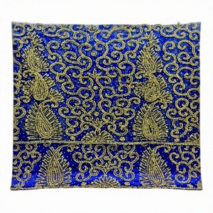 Tissu de Blouse Africaine George en Polyester Écologique de Haute Qualité, Élégant, Brodé, avec Broderie Décorative en Strass - Product Image 1