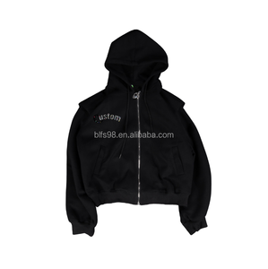 Ensemble de sweat-shirts à capuche pour homme, gris foncé, en molleton français, couleur unie, vêtements décontractés d'automne, logo imprimé sur le devant - Product Image 2