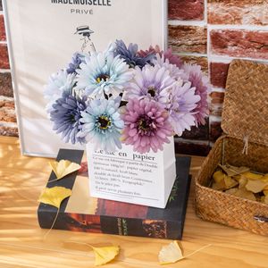 CallaFloral Ramo de Flores Artificiales Azul Príncipe y Morado Romano, Decoración para Bodas y Hogar - Product Image 1