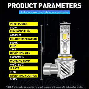 Xenplus W25 Oem voiture lumières accessoires 12V 9006 9005 9007 Led phare Conversion <span class=keywords><strong>Kit</strong></span> H11 H7 H4 feux de croisement ampoules de phare - Product Image 6