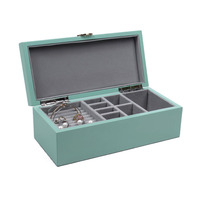 Boîte de rangement pour bijoux en cuir PU de luxe, boîte organisatrice de bijoux multi-compartiments avec serrure en métal, boîte cadeau pour bijoux avec logo personnalisé