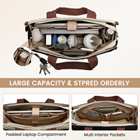 LOVEVOOK Professional 15.6 Sac fourre-tout matelassé pour ordinateur portable Sac à main tendance pour le bureau Ensemble de sac à main d'été pour le travail