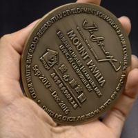 Médaille commémorative en métal à relief profond personnalisée, finition antique, pièce gaufrée, approvisionnement en gros pour souvenir de développement immobilier