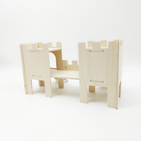 Grand pont détachable pour petits animaux avec fenêtres de repos, abri tunnel et maisonnette en bois massif pour cochons, chinchillas et chatons