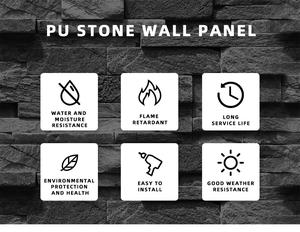 MUMU DESIGN Pierre PU personnalisée Composant mural 3D en polyuréthane Panneau mural en pierre de roche Placage Panneaux en pierre de château en PU - Product Image 6