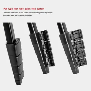 Trépied de photographie professionnel, accessoires d'appareil photo, trépied en aluminium Portable pour appareil photo - Product Image 6