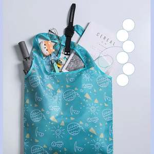 Durable Custom Eco <b>Recyclable</b> Nylon Waterproof Polyester Reusable Folding Shopping <b>Bag</b> Manufacturers - Product Image 3