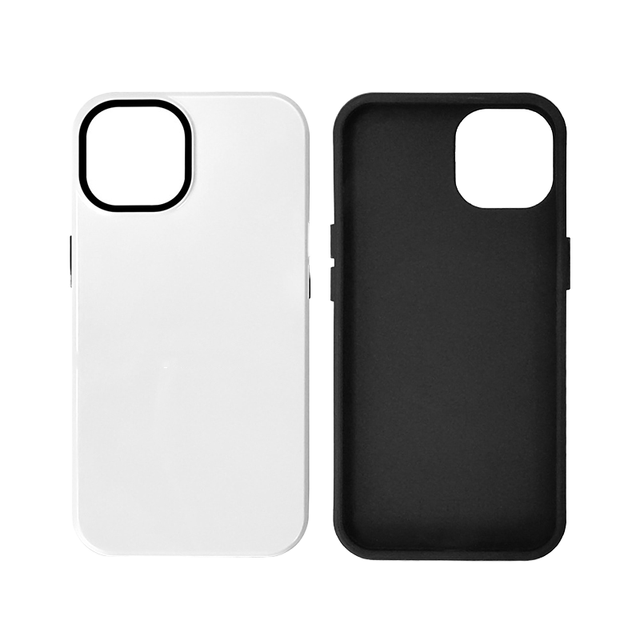 Factory Wholesale DIY Custom Blank 3D Sublimation Coated TPU+PC Shockproof 2in1 Mobile Phone Cases 17 16 15 Series
