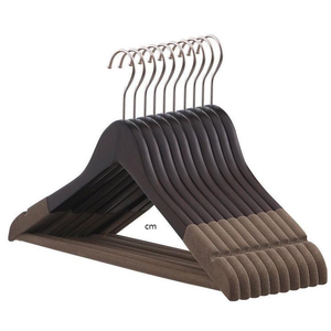 Thiết Kế Mới P66 Tùy Chỉnh Móc Áo Biểu Tượng Tùy Chỉnh Tiết Kiệm Không Không Trượt Móc Màu Đen Gỗ Thương Hiệu Quần Áo Thiết Kế Cửa Hàng Móc - Product Image 1