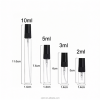 Vente en gros d'usine, flacons de parfum miniatures en verre transparent écologiques et recyclables, 2 ml à 10 ml, diffuseur de roseaux, couvercle vide, couleur personnalisée