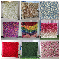 Panel Dinding Bunga Matahari Sutra Buatan 3D 5D dengan Logo Kustom, Latar Belakang Bunga untuk Pernikahan, Baby Shower, Ulang Tahun, Acara, Photo Booth 8ft