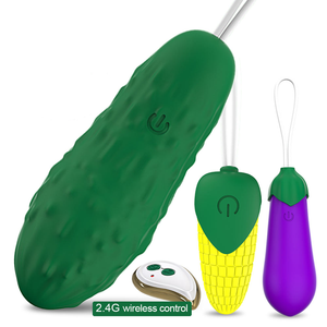 Thiết kế mới Silicone điều khiển từ xa không dây dưa chuột Rau rung nhảy trứng Vibrator cho phụ nữ - Product Image 1