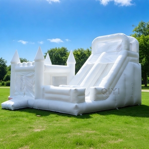 ปราสาทลมสีขาว บ้านลมเป่าลมสำหรับเด็กเล่นกลางแจ้งเชิงพาณิชย์ - Product Image 1