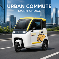 Tricycle électrique à cabine fermée, 3 roues, mini véhicule électrique avec charge rapide AC pour les trajets en ville et la mobilité des personnes âgées