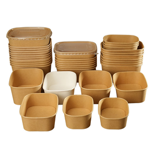 Hot Sale Disposable <b>Lunch</b> <b>Box</b> Takeaway Food Grade Biodegradable Kraft Paper Bowl - Product Image 2