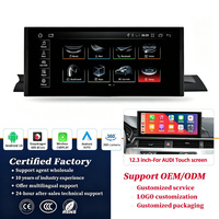 Radio para Auto con GPS Integrado de 12.3 Pulgadas, Pantalla Dividida, Reproductor MP3, Transmisor FM para Audi A4L 2017-2021 con Soporte para Tablero, CarPlay y Android Auto