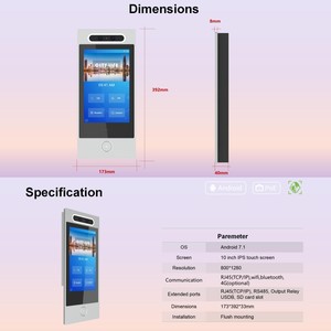 4G Sim Kaart Gezichtsherkenning Ip Audio En Video <span class=keywords><strong>Intercom</strong></span> Met Android Oplossing Voor Kantoor En Appartementen - Product Image 2