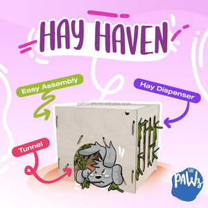 Adorable cachette de lapin mangeoire à foin en bois mangeoire pour cochons d'inde lapins Chinchillas Hamstes mangeoire à foin maison - Product Image 5